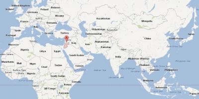 Јордан локација на мапата на светот