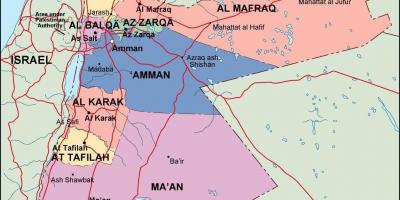 Мапа на Јордан политички