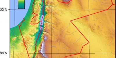 Мапа на Јордан топографски