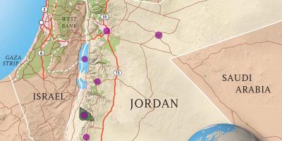 Кралството Јордан мапа