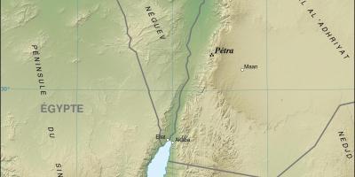Мапа на Јордан покажува петра