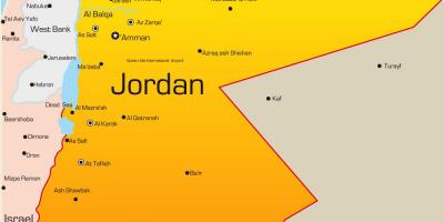 Мапа на Јордан блискиот исток